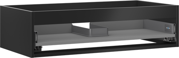 Mexen Box-A корпус на шкаф под мивка 90 см, 1 чекмедже, черен мат - 91AX0-0900-235-1-71