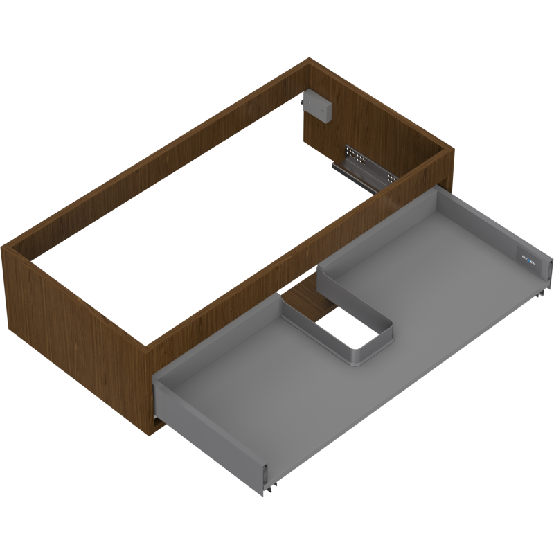 Mexen Box-A корпус за шкаф под мивка 90 см, 1 чекмедже, орех - 91AX0-0900-235-1-86