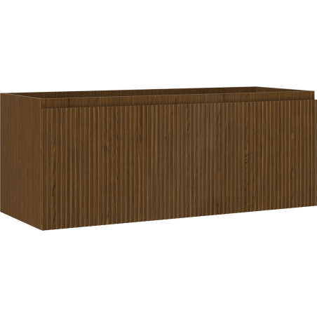 Mexen Rivel шкафче за баня под умивалник 120 см, 1 чекмедже, с оребряване, орех