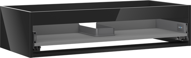 Mexen Box-A каса за мивка 100 см, 1 чекмедже, черен гланц - 91AX0-1000-235-1-70