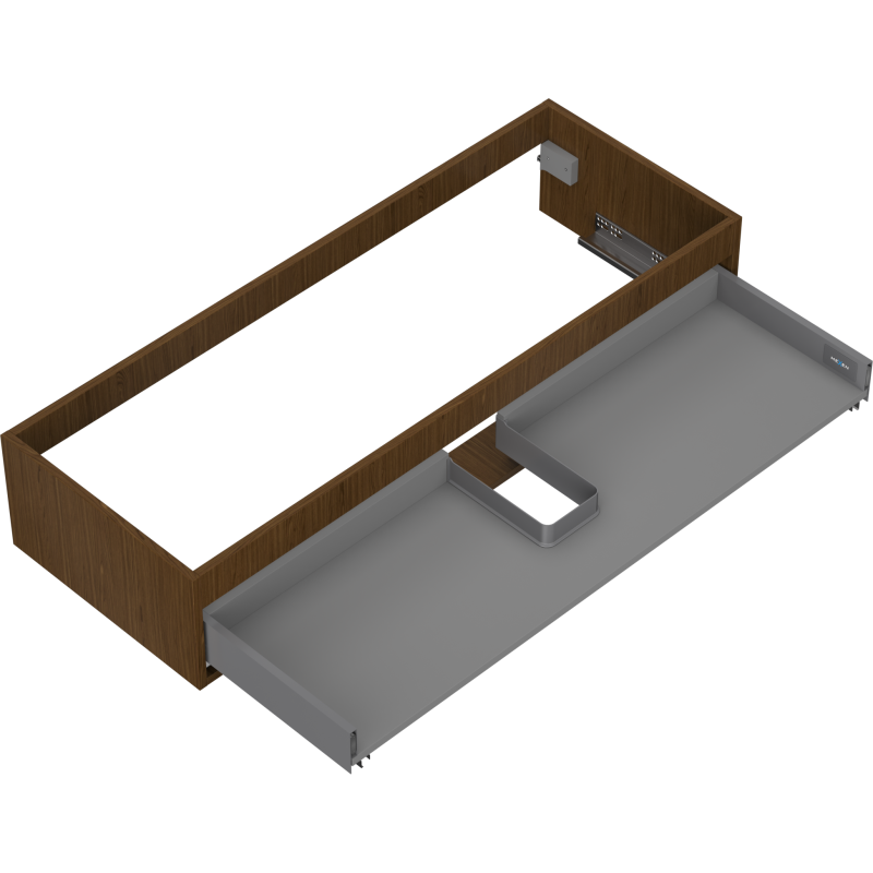 Mexen Box-A корпус за шкафче за мивка 120 см, 1 чекмедже, орех - 91AX0-1200-235-1-86