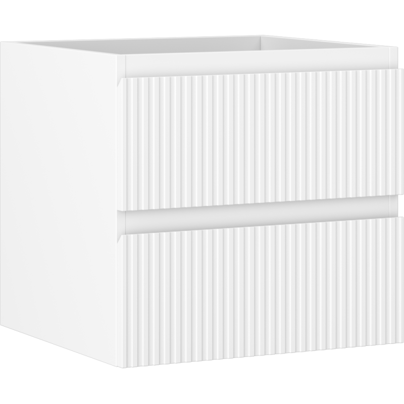 Mexen Rivel баня за мивка 50 см, 2 чекмеджета, релефна, бял мат - 91A20-05047-2-BFF01