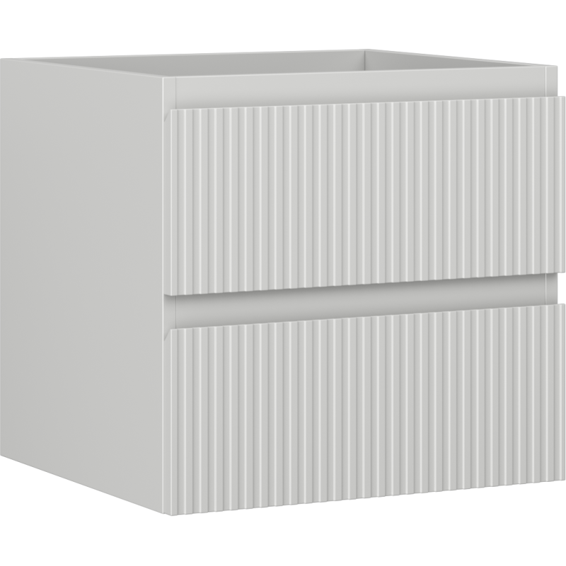 Mexen Rivel шкаф за баня под мивка 50 см, 2 чекмеджета, оребрена, сива матова - 91A20-05047-2-BFF62