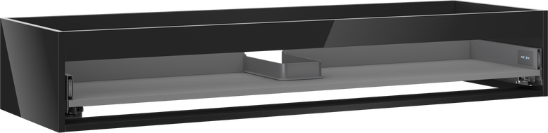 Mexen Box-A корпус за шкаф за мивка 140 см, 1 чекмедже, черен гланц - 91AX0-1400-235-1-70
