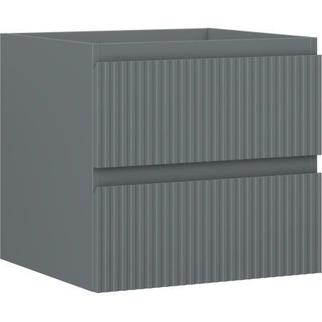 Mexen Rivel шкаф за баня под мивка 50 см, 2 чекмеджета, оребрена, графит мат - 91A20-05047-2-BFF66