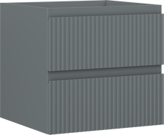 Mexen Rivel шкаф за баня под мивка 50 см, 2 чекмеджета, оребрена, графит мат - 91A20-05047-2-BFF66