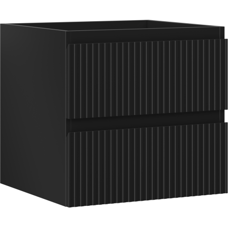 Mexen Rivel шкаф за баня за монтаж под мивката 50 см, 2 чекмеджета, релефен, черен мат - 91A20-05047-2-BFF71