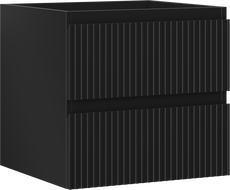 Mexen Rivel шкаф за баня за монтаж под мивката 50 см, 2 чекмеджета, релефен, черен мат - 91A20-05047-2-BFF71