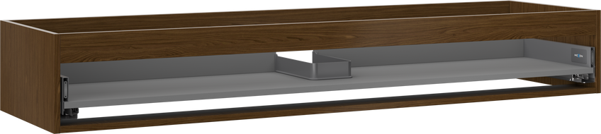 Mexen Box-A структура на шкаф под мивка 160 см, 1 чекмедже, орех - 91AX0-1600-235-1-86