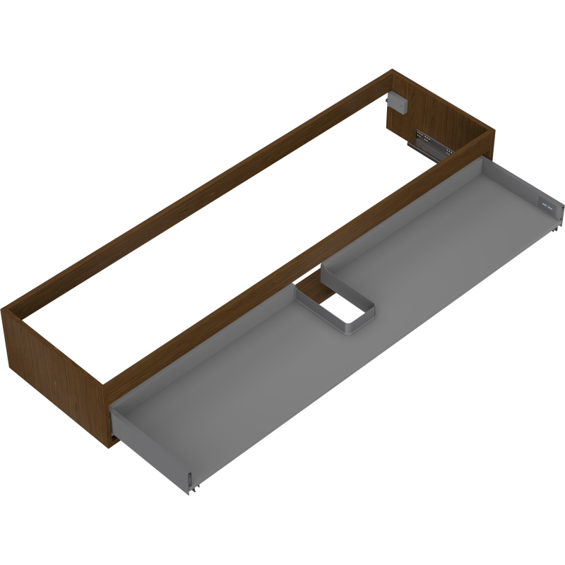 Mexen Box-A структура на шкаф под мивка 160 см, 1 чекмедже, орех - 91AX0-1600-235-1-86