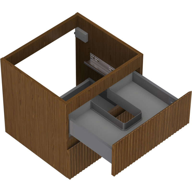 Mexen Rivel шкаф за баня под умивалник 50 см, 2 чекмеджета, орехова текстура - 91A20-05047-2-BFF86