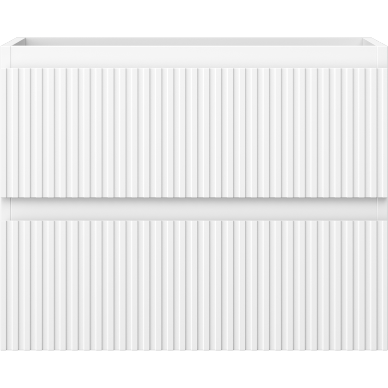 Mexen Rivel шкаф за баня под мивка 60 см, 2 чекмеджета, оребрена, матово бяло - 91A20-06047-2-BFF01