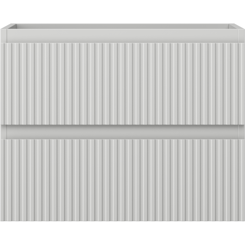 Mexen Rivel шкаф за баня под мивка 60 см, 2 чекмеджета, оребрен, сив мат - 91A20-06047-2-BFF62