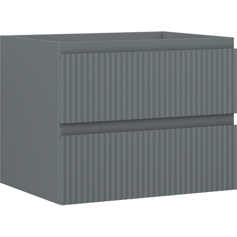 Mexen Rivel шкаф за баня под мивка 60 см, 2 чекмеджета, оребрена, графит мат - 91A20-06047-2-BFF66