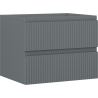 Mexen Rivel шкаф за баня под мивка 60 см, 2 чекмеджета, оребрена, графит мат - 91A20-06047-2-BFF66