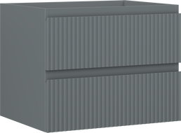 Mexen Rivel шкаф за баня под мивка 60 см, 2 чекмеджета, оребрена, графит мат - 91A20-06047-2-BFF66