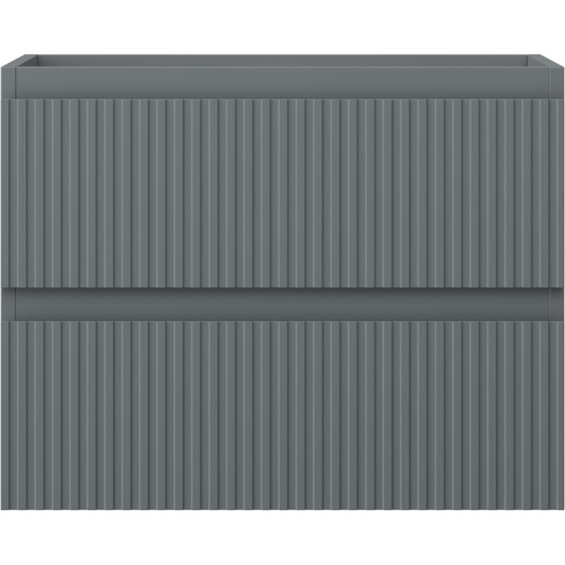 Mexen Rivel шкаф за баня под мивка 60 см, 2 чекмеджета, оребрена, графит мат - 91A20-06047-2-BFF66