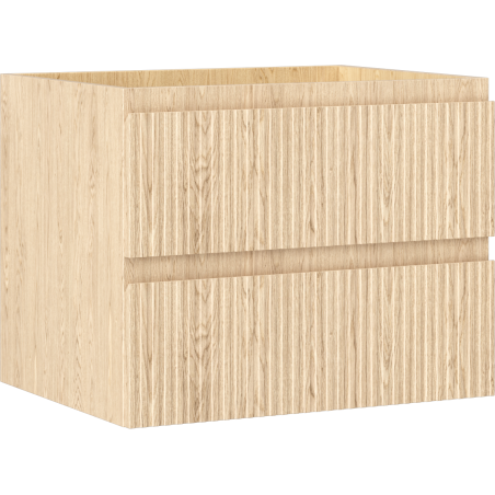 Mexen Rivel шкаф за баня под умивалник 60 см, 2 чекмеджета, рифелован, дъб - 91A20-06047-2-BFF81