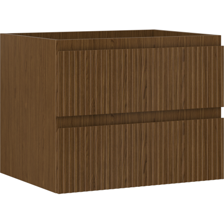 Mexen Rivel шкаф за баня под мивка 60 cm, 2 чекмеджета, рифеловано, орех - 91A20-06047-2-BFF86