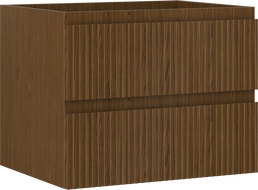 Mexen Rivel шкаф за баня под мивка 60 cm, 2 чекмеджета, рифеловано, орех - 91A20-06047-2-BFF86