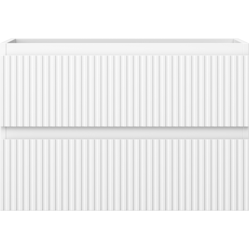 Mexen Rivel шкаф за баня под умивалник 70 см, 2 чекмеджета, с оребрение, бял мат - 91A20-07047-2-BFF01