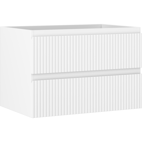 Mexen Rivel шкаф за баня под умивалник 70 см, 2 чекмеджета, с оребрение, бял мат - 91A20-07047-2-BFF01