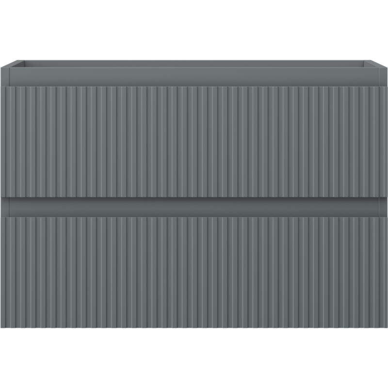 Mexen Rivel шкаф за баня под мивка 70 см, 2 чекмеджета, набразден, графит мат - 91A20-07047-2-BFF66