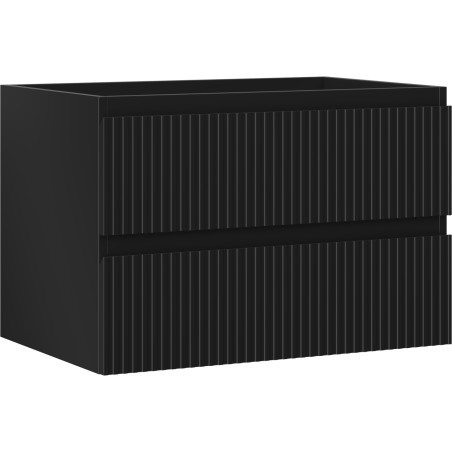 Mexen Rivel баня шкаф под мивка 70 см, 2 чекмеджета, оребрен , черен мат - 91A20-07047-2-BFF71