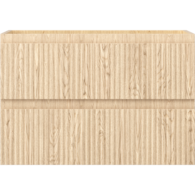 Mexen Rivel шкаф за баня под мивка 70 см, 2 чекмеджета, оребрен, дъб - 91A20-07047-2-BFF81