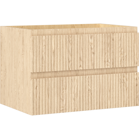 Mexen Rivel шкаф за баня под мивка 70 см, 2 чекмеджета, оребрен, дъб - 91A20-07047-2-BFF81