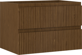 Шкаф за баня Mexen Rivel, 70 см, 2 чекмеджета, рифлен, орех - 91A20-07047-2-BFF86