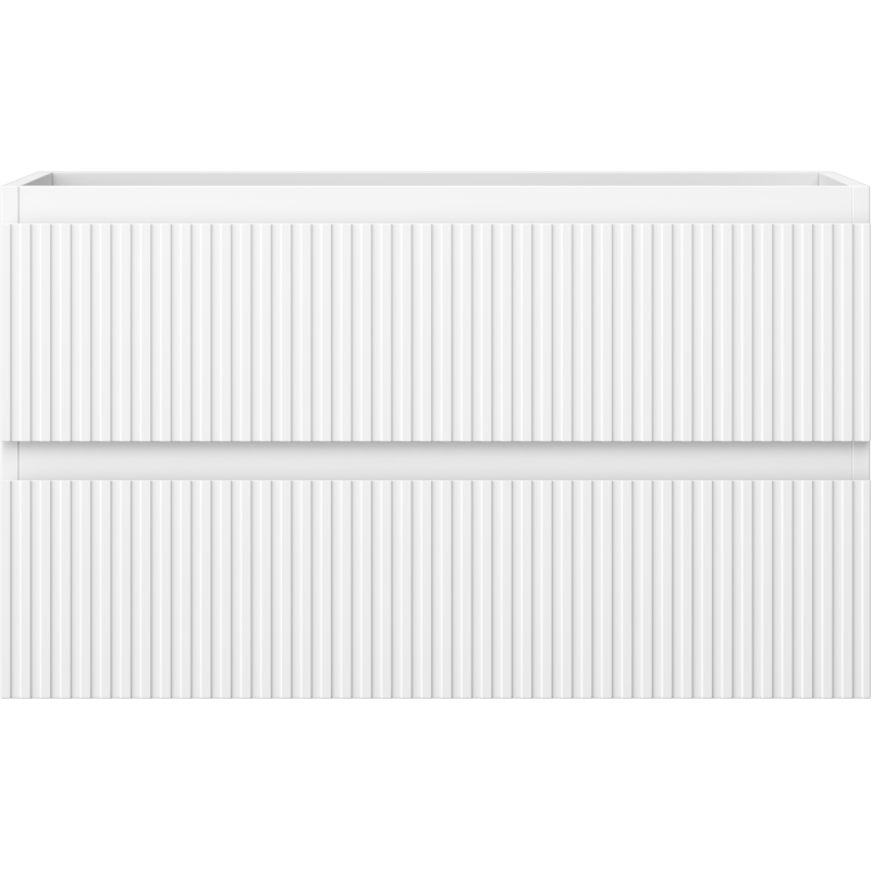 Mexen Rivel бански шкаф под мивка 80 см, 2 чекмеджета, рифелован, бял мат - 91A20-08047-2-BFF01