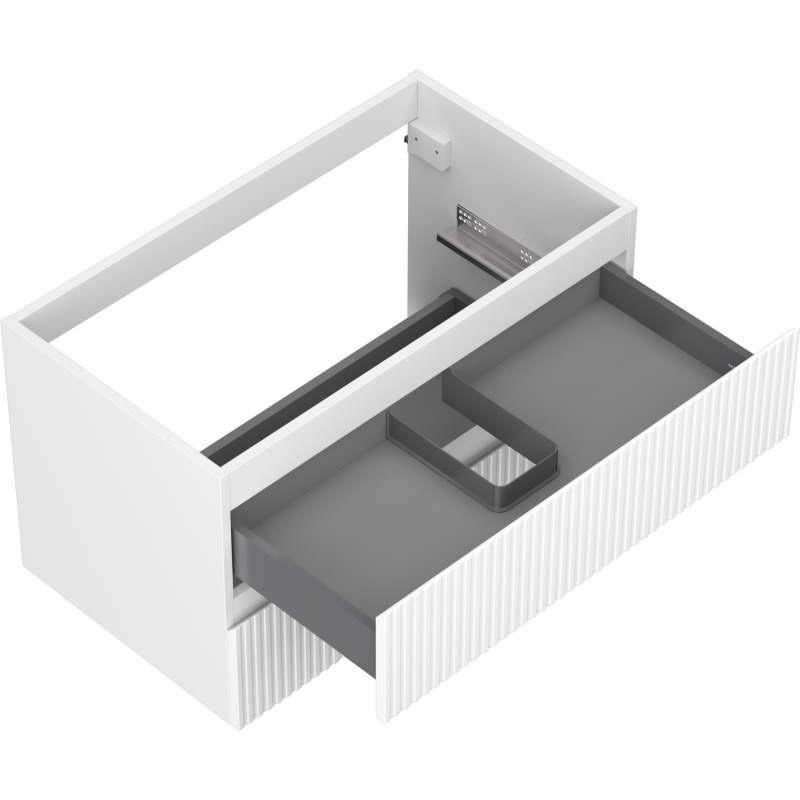 Mexen Rivel бански шкаф под мивка 80 см, 2 чекмеджета, рифелован, бял мат - 91A20-08047-2-BFF01