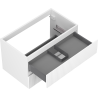 Mexen Rivel бански шкаф под мивка 80 см, 2 чекмеджета, рифелован, бял мат - 91A20-08047-2-BFF01