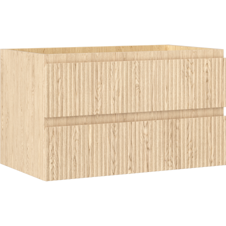 Mexen Rivel шкаф за баня под мивка 80 см, 2 чекмеджета, рифелована, дъб - 91A20-08047-2-BFF81