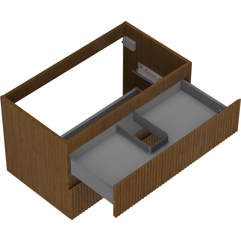 Mexen Rivel шкаф за баня под умивалник 80 см, 2 чекмеджета, орех - 91A20-08047-2-BFF86