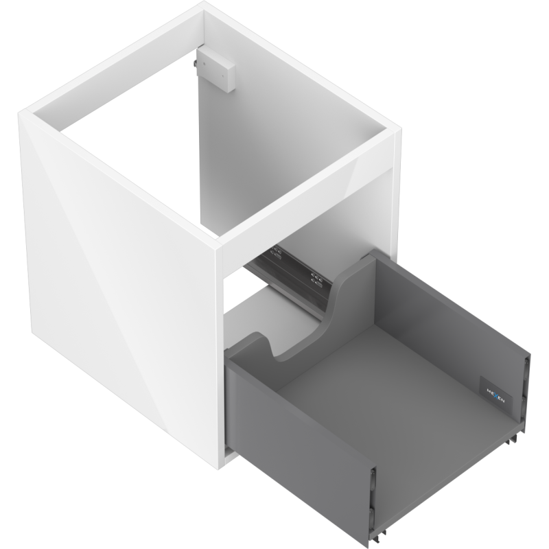 Mexen Box-A корпус за шкаф за мивка 40 см, 1 чекмедже, бял гланц - 91AX0-0400-470-1-00