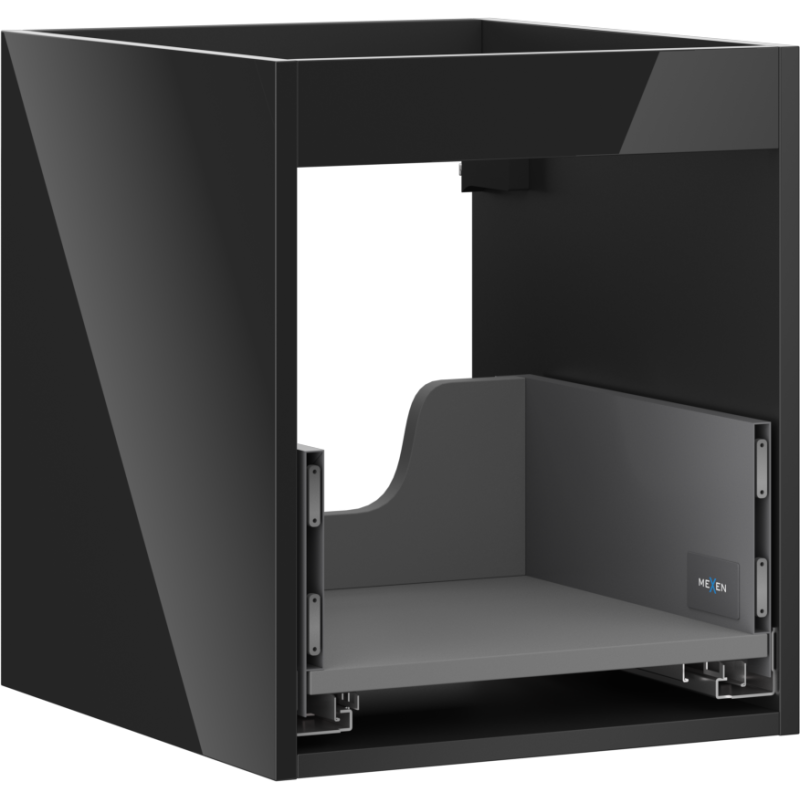 Mexen Box-A корпус на шкаф под умивалник 40 см, 1 чекмедже, черен гланц