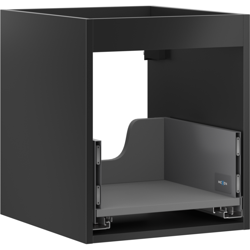 Корпус за шкаф под мивка Mexen Box-A 40 см, 1 чекмедже, черен мат - 91AX0-0400-470-1-71