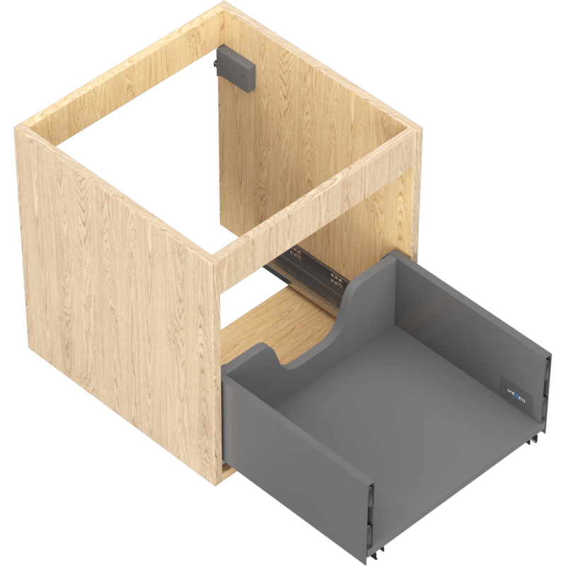 Mexen Box-A корпус на шкаф под мивка 45 см, 1 чекмедже, дъб - 91AX0-0450-470-1-81