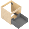 Mexen Box-A корпус шкафче за мивка 45 см, 1 чекмедже, дъб - 91AX0-0450-470-1-81
