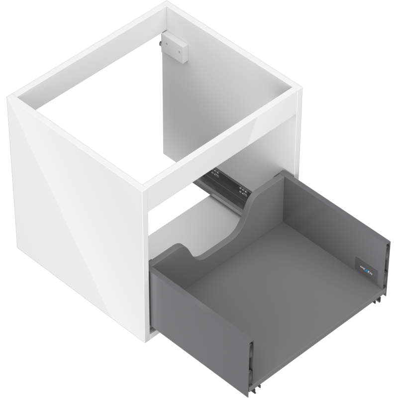 Mexen Box-A корпус на шкафче под умивалник 50 см, 1 чекмедже, бял гланц