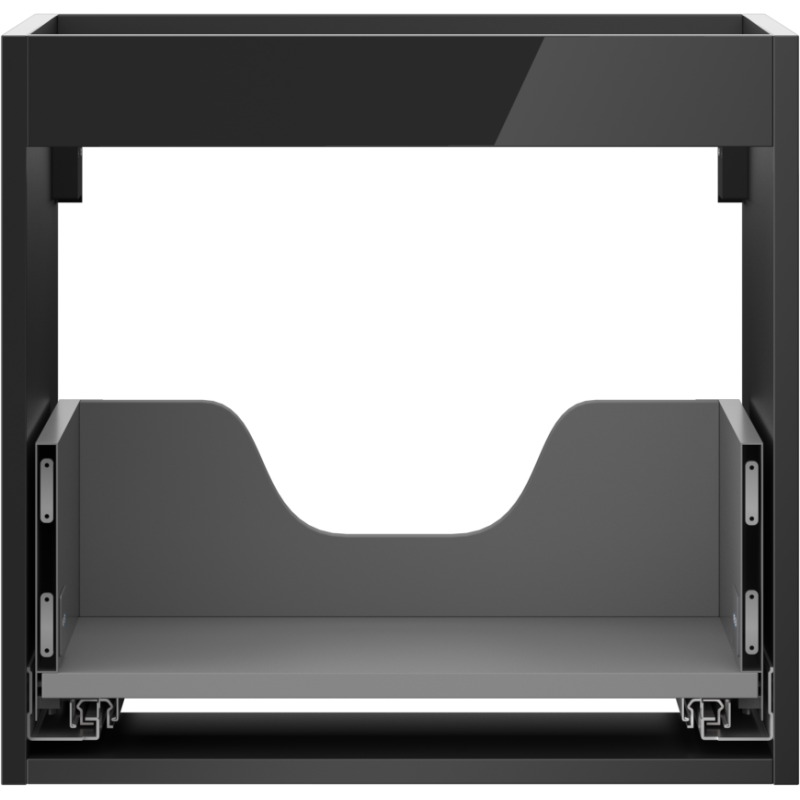 Mexen Box-A корпус на шкафче за мивка 50 см, 1 чекмедже, черен гланц