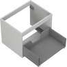 Mexen Box-A корпус на шкафа за мивка 60 см, 1 чекмедже, сив мат - 91AX0-0600-470-1-62