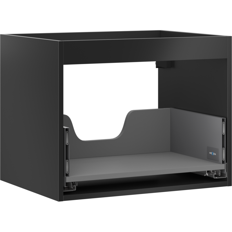 Mexen Box-A корпус на шкаф под мивка 60 см, 1 чекмедже, черен мат - 91AX0-0600-470-1-71