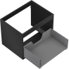 Корпус за шкафче под мивка Mexen Box-A 60 см, 1 чекмедже, черен мат - 91AX0-0600-470-1-71