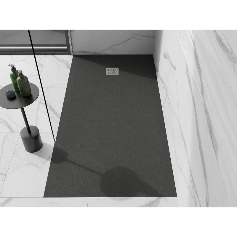 Mexen Stone+ правоъгълна композитна душкабина 200 x 100 см, антрацит - 44711020
