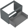 Mexen Box-A корпус шкаф под умивалник 70 см, 1 чекмедже, мат графит - 91AX0-0700-470-1-66