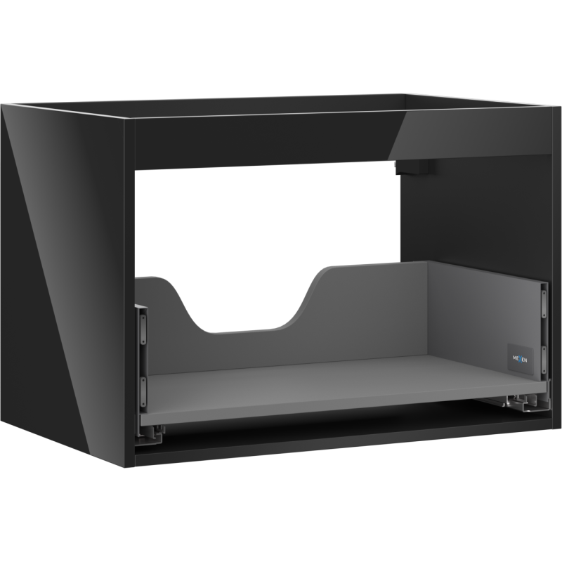 Mexen Box-A корпус за шкаф под мивка 70 cm, 1 чекмедже, черен гланц - 91AX0-0700-470-1-70