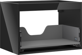 Корпус шкафче под умивалник Mexen Box-A 70 см, 1 чекмедже, черен блясък - 91AX0-0700-470-1-70